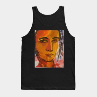 Mixed Media Woman Tank Top